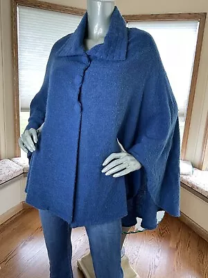 Kerry Woollen Mills Celtic Cape Shawl Wrap Poncho Wool Ireland O/S • $49.95