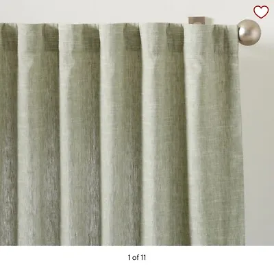 Pottery Barn 3-in-1 Pole Top Emery Curtains Eucalyptus Linen. 60x104 New • $149