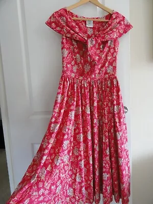 £20 • Buy Laura Ashley Vintage Floral Cotton Dress 8 10 Pockets Country Cottage Summer Vgc