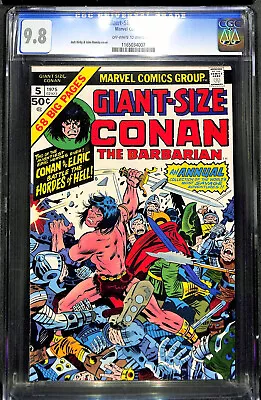 Giant-Size Conan #5 CGC 9.8 Old Style Case Reprints Conan #14 & #15 Elric • $99.99