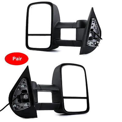 Pair Power Heated Telescopic Tow Mirror For Chevy Silverado Sierra 07-13 Trailer • $99.99