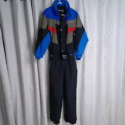 Vintage EDELWEISS One Piece Snow Suit Ski Bib Snowsuit Retro Colorblock Men S • $75