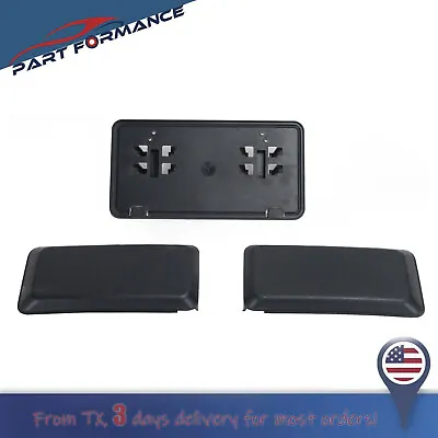 Front Bumper Guards Pads + License Plate Frame Bracket For 2018-2020 Ford F-150 • $14.67