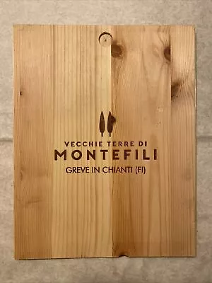 1 Rare Wine Wood Panel Vecchie Terre Montefili Vintage CRATE BOX SIDE 3/24 869 • $8.95