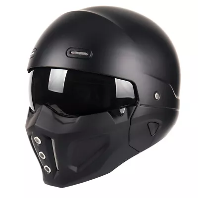 Open Face Full Face Helmet Motorcycle Modular For Street Bike Cruiser Scooter • $74.80