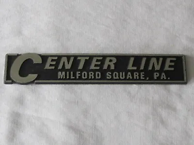Vintage Center Line Car Dealer Emblem Milford Square Pa. Black Chrome Plastic EX • $9.95