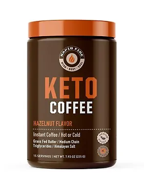 Rapid Fire KETO COFFEE 15 Servings - Instant Hot Or Cold Coffee - Pick Flavor • $21.95