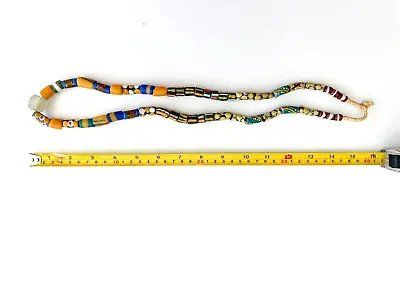 Antique Venetian Millefiori African Trade Beads Single Strand W/ Glass Bead • $175