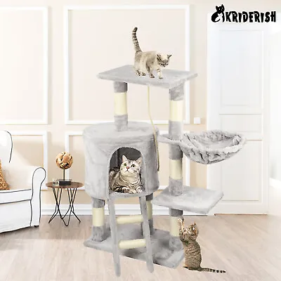 £32.99 • Buy Large Cat Tree Activity Centre Scratching Post For Adult Cats Climbing Tower UK