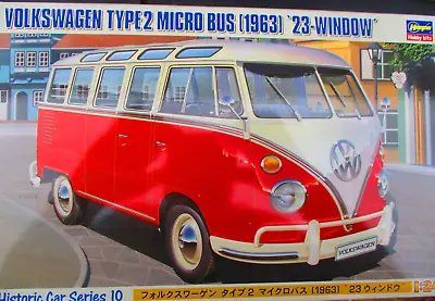 Volkswagen Type 2 Micro Bus 23-Window 1963 1:24 KIT HASEGAWA 21210 VW • $40