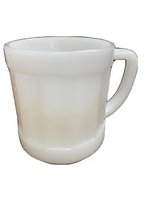 Vintage Federal White Milk Glass Heat Proof D Handle Coffee Cup Mug USA • $5.80
