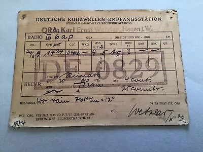 £10 • Buy QSL Radio Card Germany 1929 Ref 65402