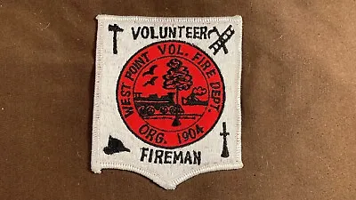 $12.95 • Buy West Point Virginia VA Fire Department Patch Firefighter Vintage