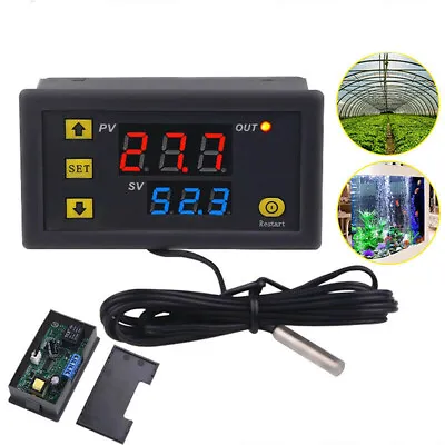 £5.81 • Buy 12V/110-220V Digital Temperature Controller Switch Probe Thermostat Control 20A