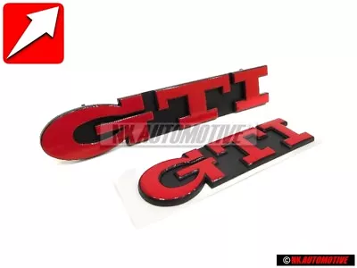 Original VW SET GTI Front Grill & Rear Boot Badge Emblem Red - Golf MK3 • $83.33