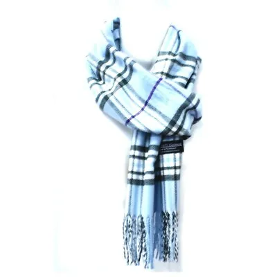 Winter 100% CASHMERE Checked Solid Scarves Plain Plaid Wool SCOTLAND Made Scarf • $7.49