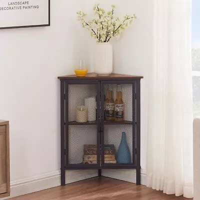$57.99 • Buy Corner Cabinet Storage Shelf Cupboard 4 Shelves  Bathroom Kitchen Organizer Rack