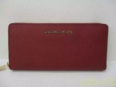 Michael Kors Bordeaux Round Zipper Condition A Long Wallet • $117.84