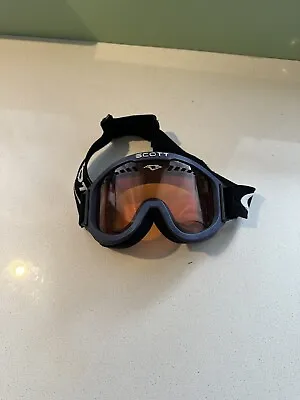 Scott Motocross Black Goggles Skiing Snowboarding Adult Comfort • $22.99