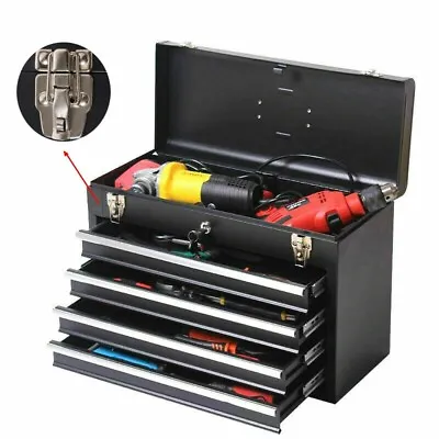 4 Drawer Tool Box Portable Storage Organizer Cabinet For Garage Truck Trailer • $141.55