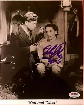 NATIONAL VELVET: Mickey Rooney Autographed 8x10 Movie Still. Includes PSA/DNA. • $80