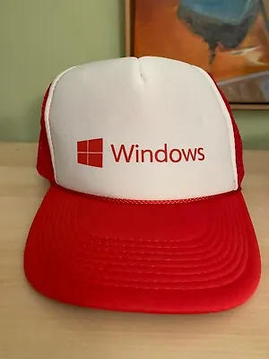 MICROSOFT WINDOWS Vtg TRUCKER HAT And Cobra Trucker Hat Lot Of 2 • $55.83