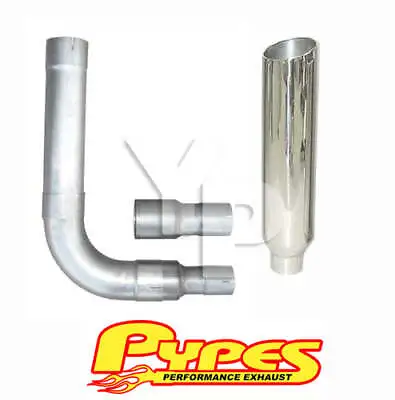 8  Slant Cut Single Stack Stainless Pypes Exhaust Kit For Chevy 2500 3500 Diesel • $360.36