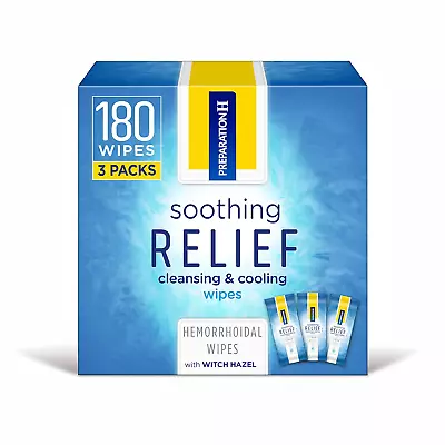 Preparation H Soothing Relief Cleansing And Cooling WipesFlushable-US FREE SHIP • $14.42