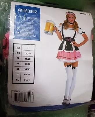 £9.49 • Buy Adult Oktobermiss Costume Ladies Oktoberfest Fancy Dress Bavarian Beer Outfit