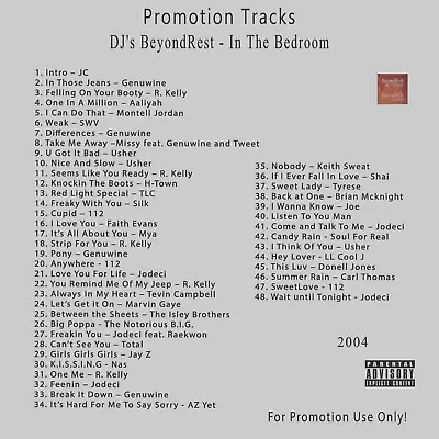 CD R&B & Soul Promo. 90's Mixtape. In The Bedroom. Jodeci Aaliyah Marvin Gaye • $10