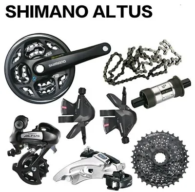 Shimano Altus M310 3x8 Speed Groupset 7pcs Shifter Derailleur Crank Cassette MTB • $129.99