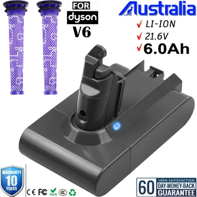 21.6V For Dyson V6 6.0Ah Battery DC58 DC59 DC61 DC62 SV03 HEPA Absolute & FILTER • $15.59