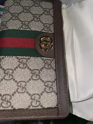 Gucci Ophidia Zip Around Wallet GG Coated Canvas Brown Style ‎523154 96IWG  • $500