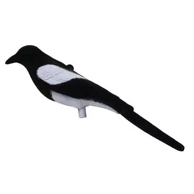 Realistic Magpie Flocked Lure Shooting Hunting Bait Decoy Bird Ornament Garden • £7.30