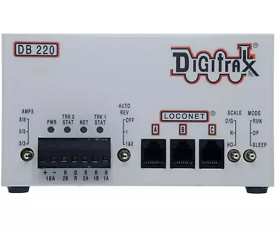 Digitrax ~ New 2024 ~ DB220 Advanced Dual Booster 3/5/8 Amp ~ 3 Port LocoNet • $198.23