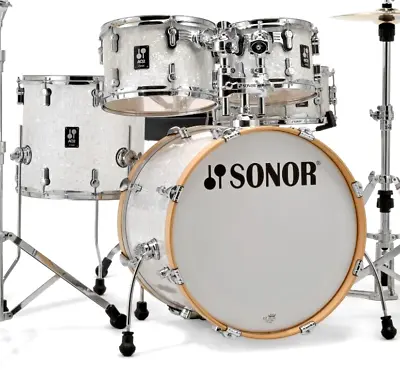 Sonor AQ2 Maple Studio 5pc Shell Pack W/20  Bass White Marine Pearl - IN STOCK • $1189