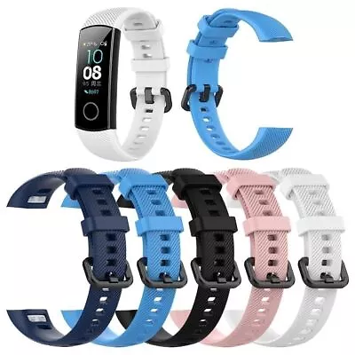 For Huawei HONOR Band 4 / 5 Soft Silicone Strap Replacement Rubber Watch Band UK • £2.63