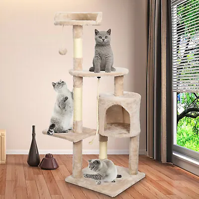 Large Cat Tree Activity Centre Climbing Tower Multilevel Scratching Post Kitten • £28.99