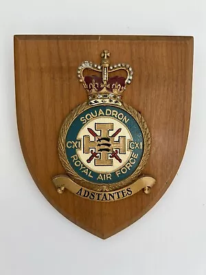 Vintage 111 (CXI) Squadron Royal Air Force Treble One Wall Plaque Shield • £15
