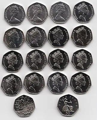 £11 • Buy UK Fifty Pence Coins 50p 1982 To 1999 Choose Your Year - Brillant Uncirculated