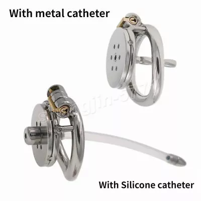 New Male Chastity Device Flat Round Hole Metal Locking Pin Chastity Cage • $30.78