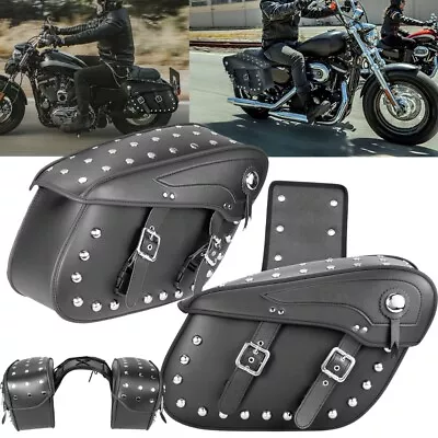 Luggage Pouch Saddlebags Side Saddle Bags For Yamaha V Star 650 950 1100 1300 • $119.99