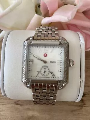 MICHELE Milou Diamond Wrist Watch MW15A01A2025 MOP Stainless Steel 0.30 CT TW • $1095