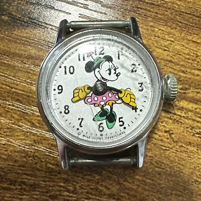 Vintage Walt Disney Productions Minnie Mouse Wind-Up Wristwatch  • $9