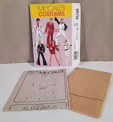 McCall's Costume Pattern 5734 Elvis Devil Disco Sm Med Lg Uncut Bell Bottoms • $22