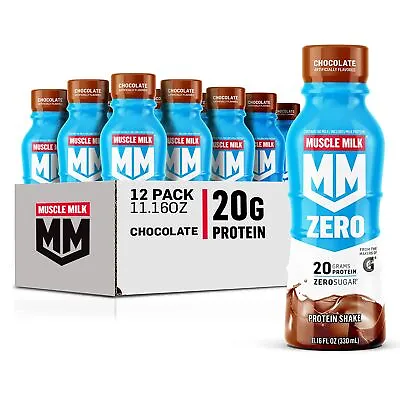 Muscle Milk Zero Protein Shake Chocolate20g Protein Zero Sugar 100 Calories C... • $38.30