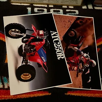 🏁 ‘86 HONDA ATC 250R ATV POSTER 2 PACK Vintage 3 Wheeler 🏁 • $21.88