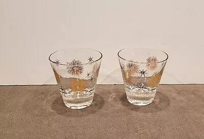 Vintage Atomic Starburst Shot Barware Glasses • $19.98