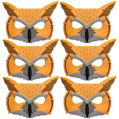 $5.57 • Buy 6 Foam Long Eared Owl Masks - Childrens Animal Fancy Dress