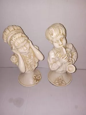 U Kendrick 1971 Universal Statuary Corp. Chicago Boy & Girl Statue 136B & G... • $24.95